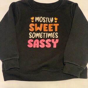 Kids Black Graphic Sweatshirt